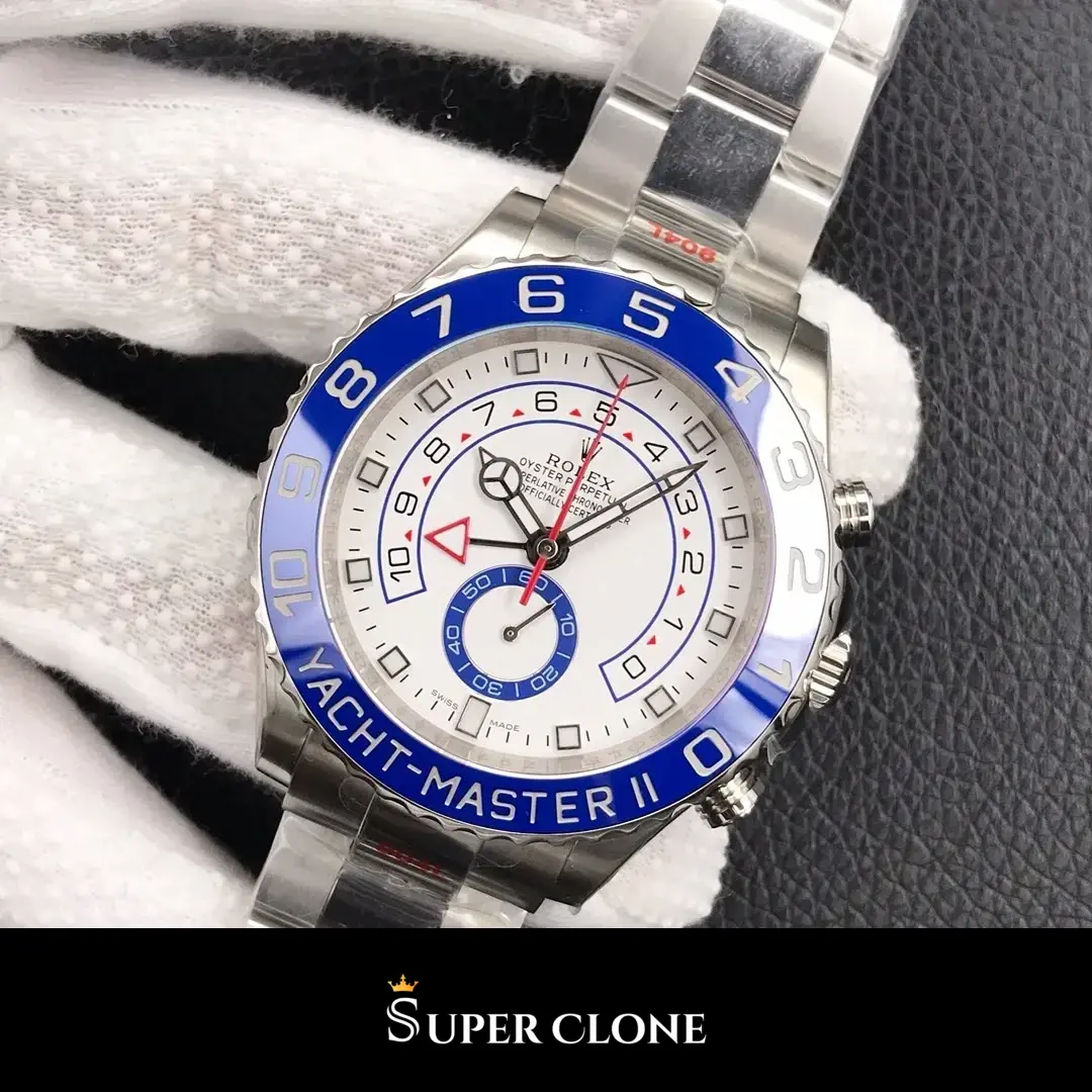 Rolex Yacht-Master II 116680 replica esfera blanca - vista 4