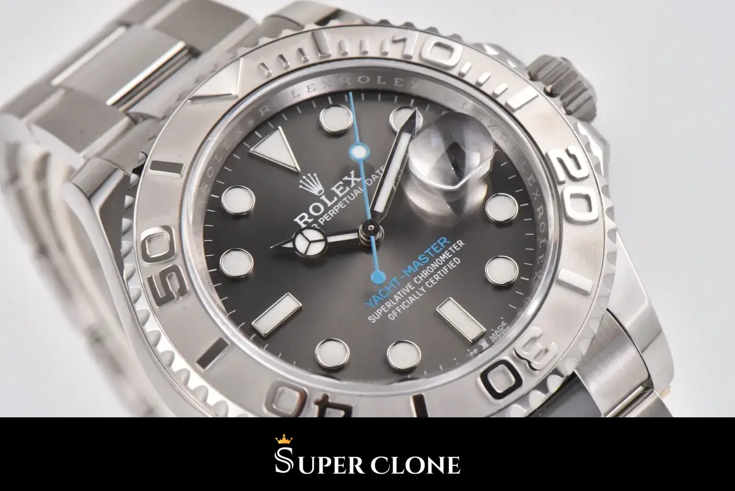 Rolex Yacht-Master 126622 replica, esfera rodio - vista 3