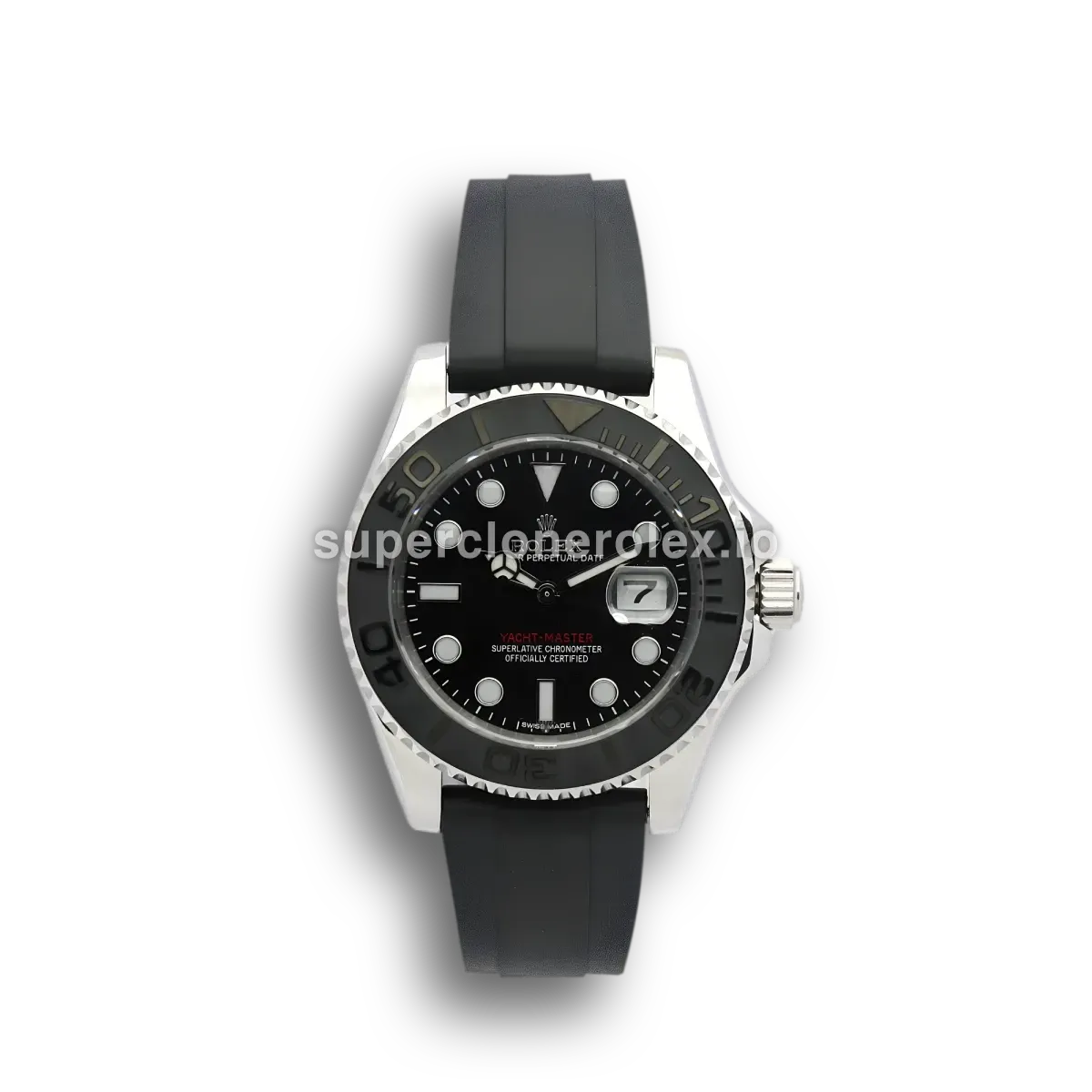 Yacht-Master 226659 réplica de Rolex esfera negro — vista frontal