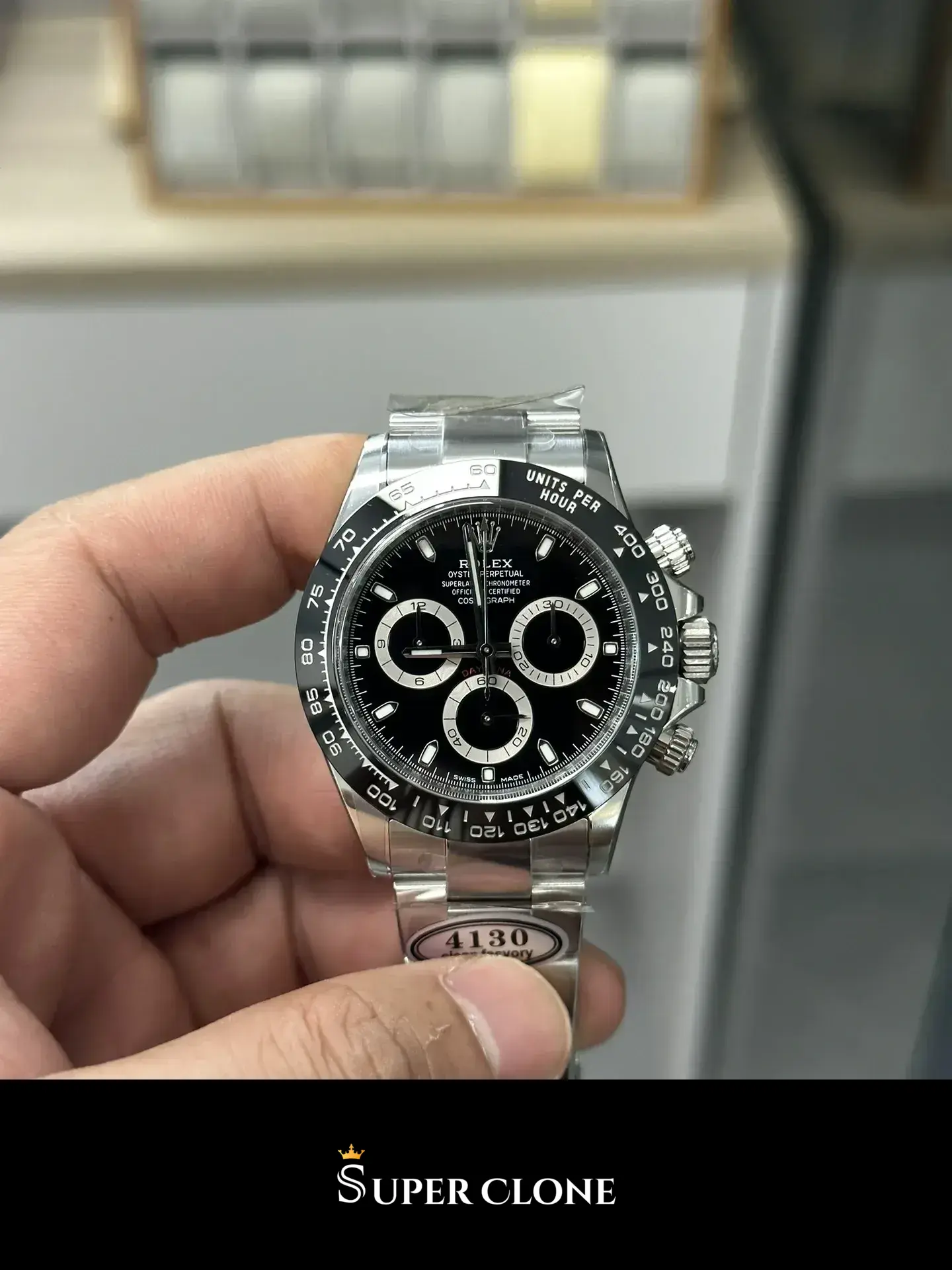 Rolex Daytona 116500LN replica, perfil lateral de la caja
