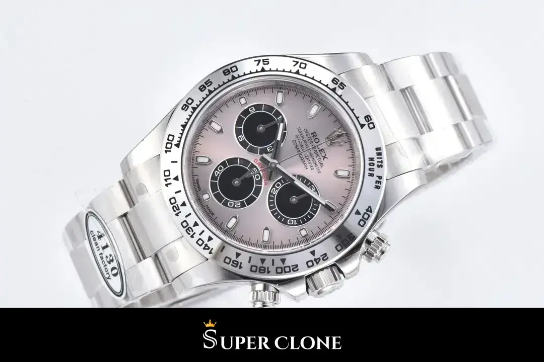 Rolex Daytona 116509 replica, esfera negra, vista 5