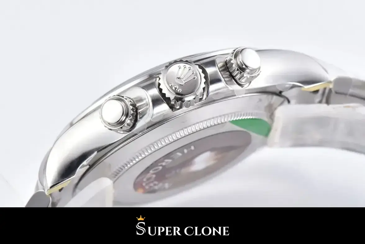Rolex Daytona 116509 replica, esfera negra, vista 6