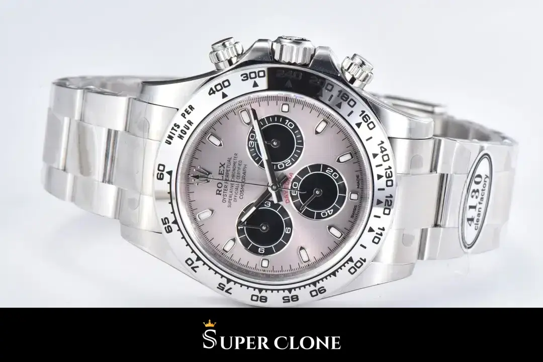 Rolex Daytona 116509 replica, esfera negra, vista 7