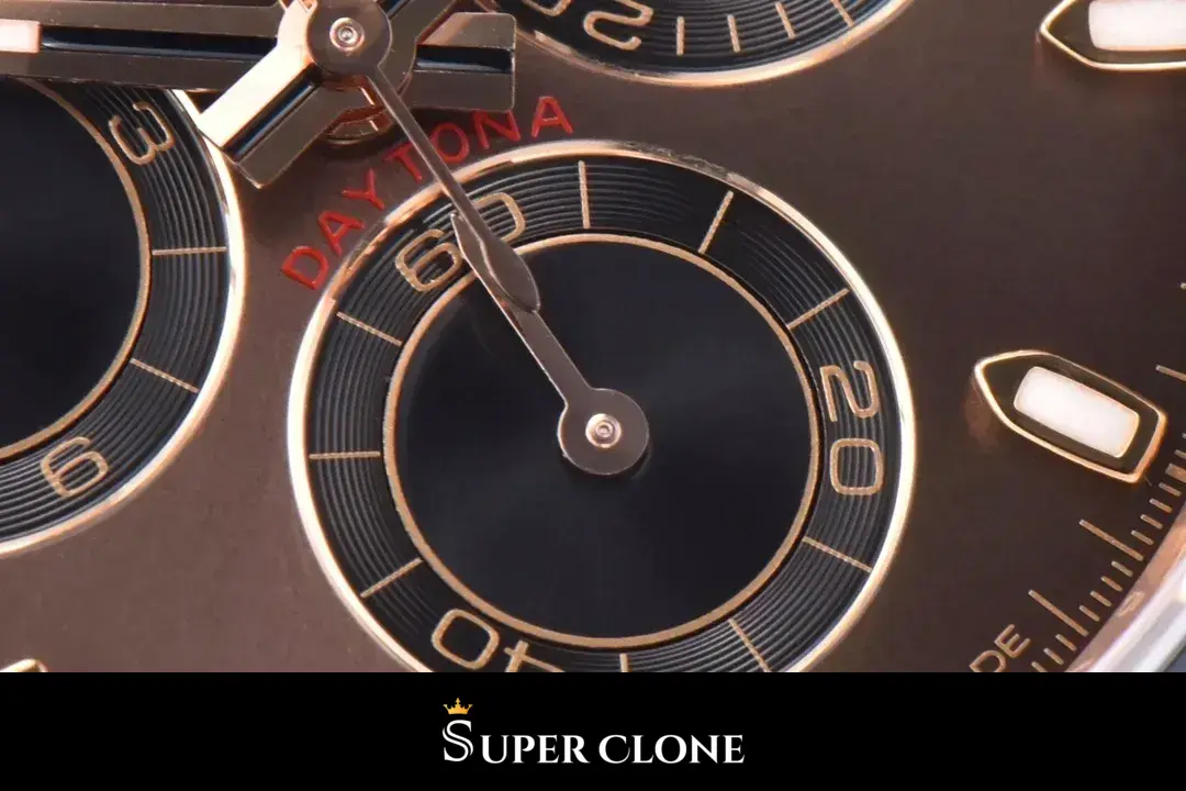 Rolex Daytona 116515LN replica esfera chocolate - perfil lateral