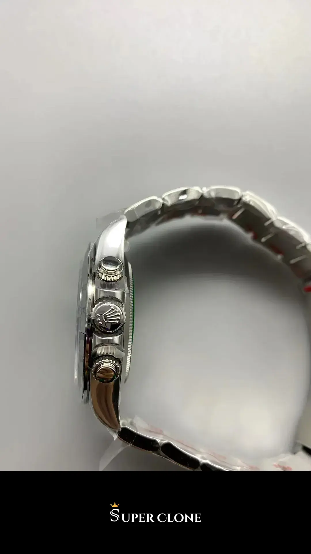 Rolex Daytona 116520 replica esfera blanca, vista en angulo