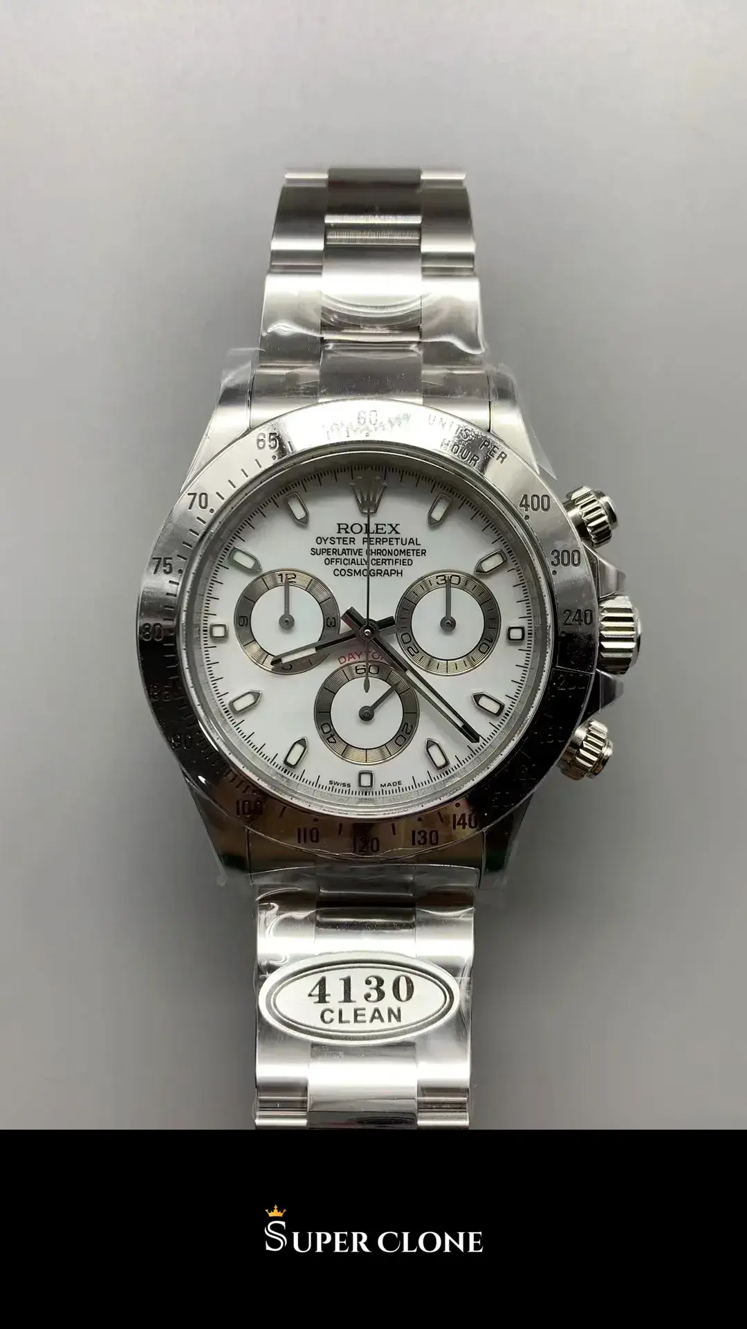 Rolex Daytona 116520 replica esfera blanca, brazalete Oyster