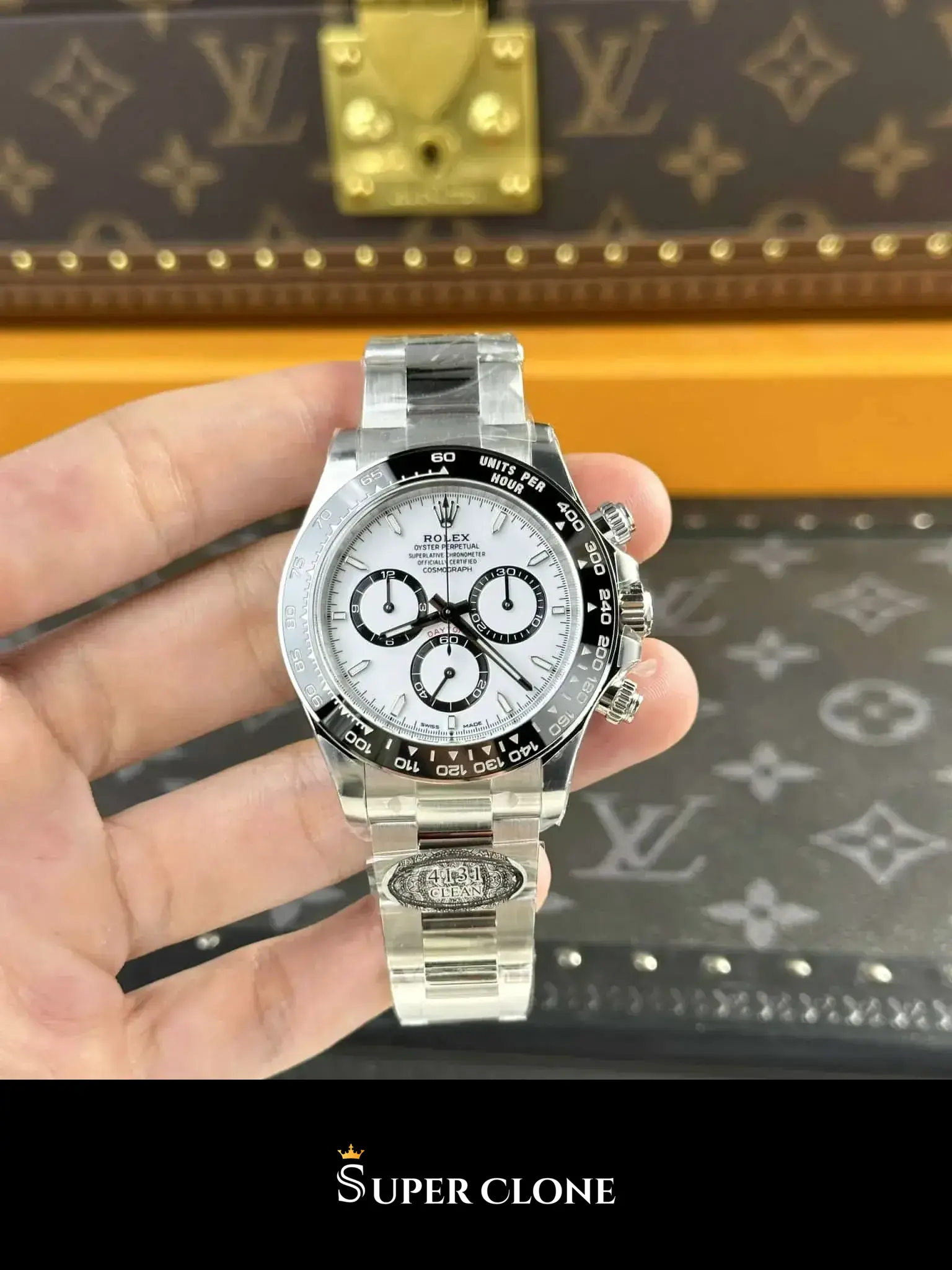 Rolex Daytona 126500LN «Panda» replica, vista 14, esfera blanca