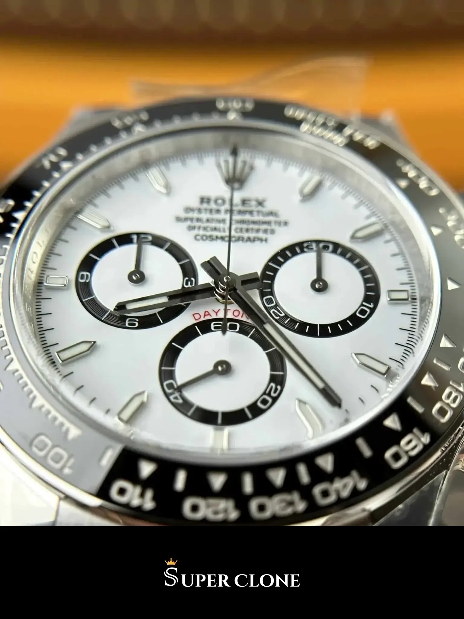 Rolex Daytona 126500LN «Panda» replica, vista 5, esfera blanca