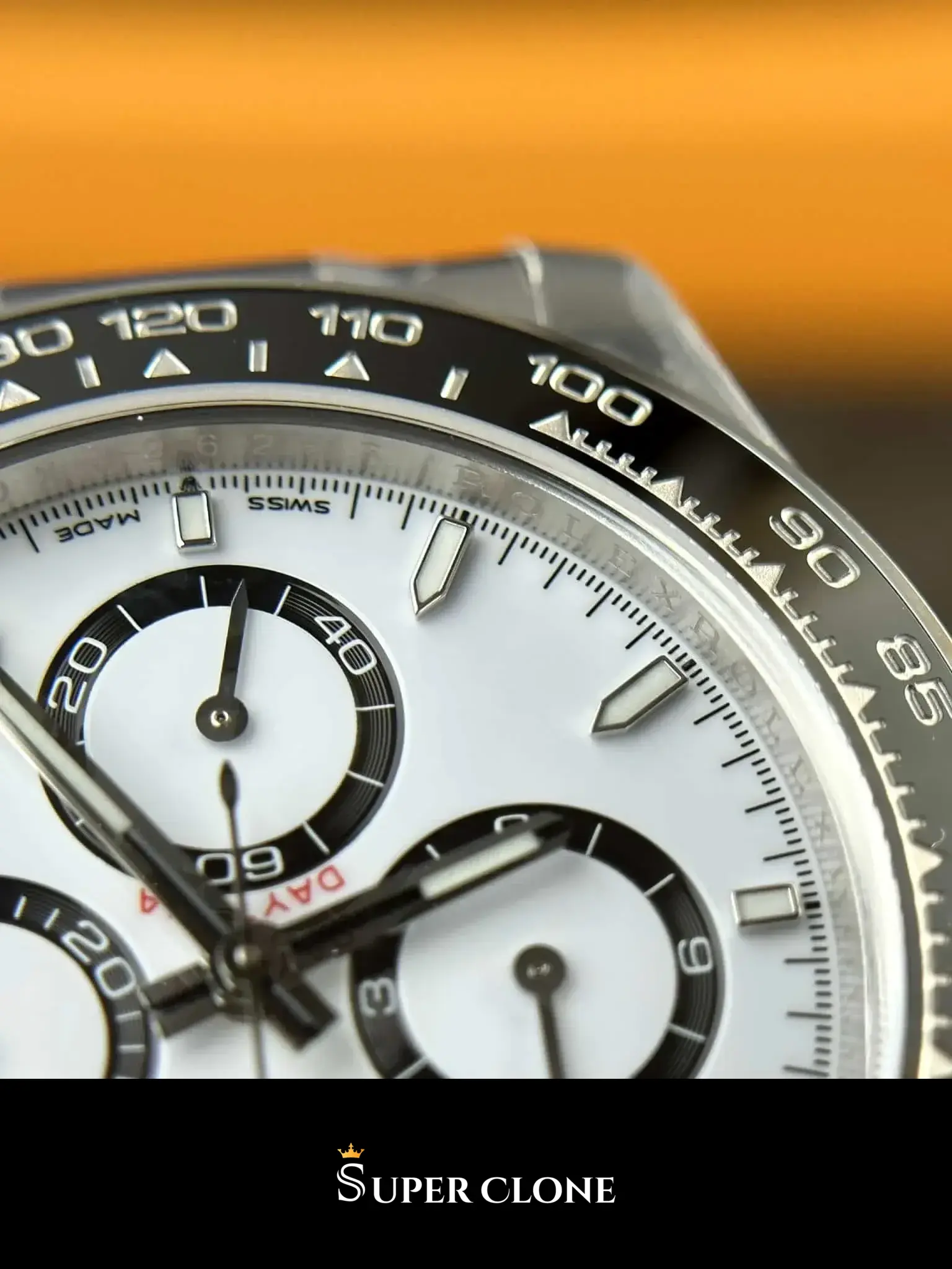 Rolex Daytona 126500LN «Panda» replica, vista 7, esfera blanca
