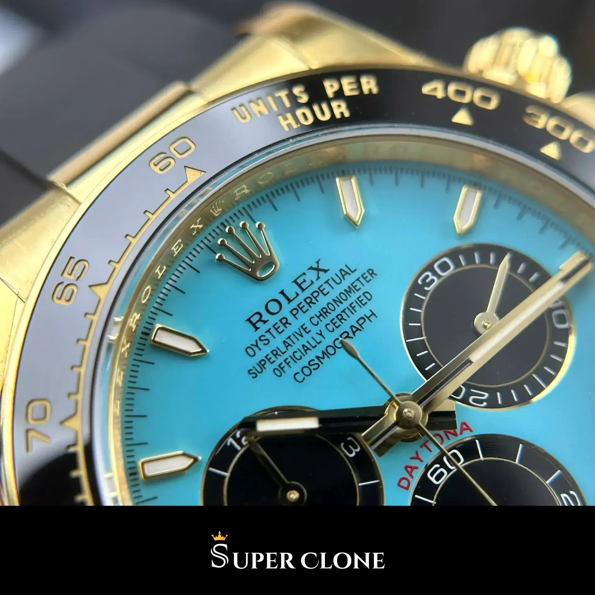 Rolex Daytona 126518LN replica, esfera negra, vista 5
