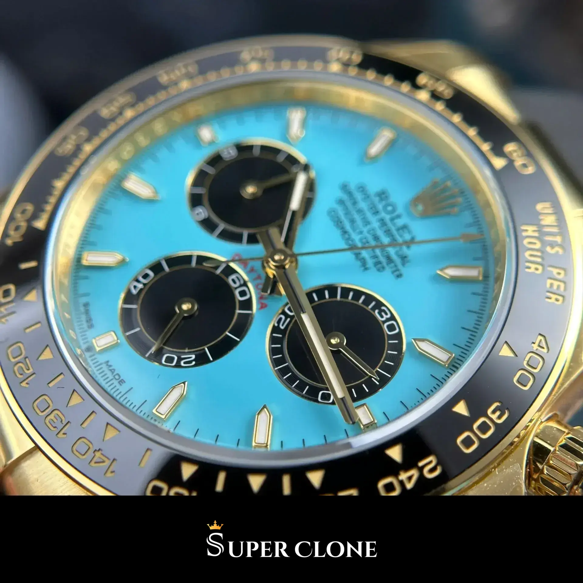 Rolex Daytona 126518LN replica, esfera negra, vista 6