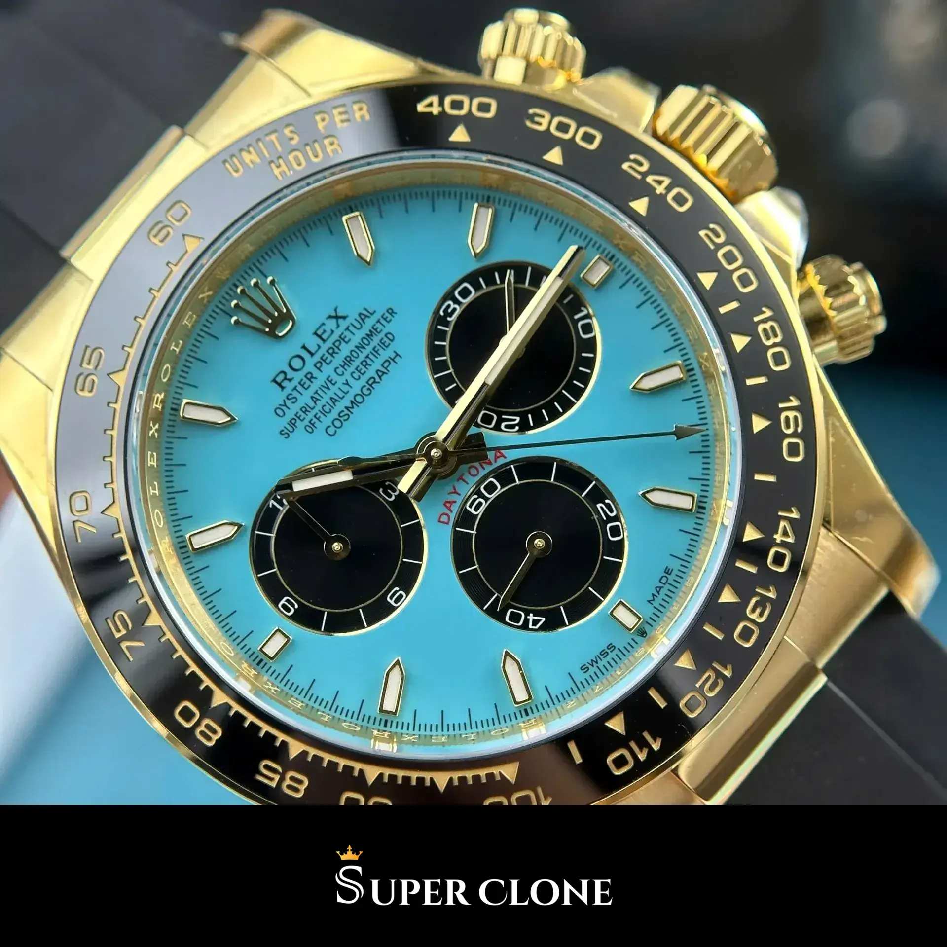 Rolex Daytona 126518LN replica, esfera negra, vista 9