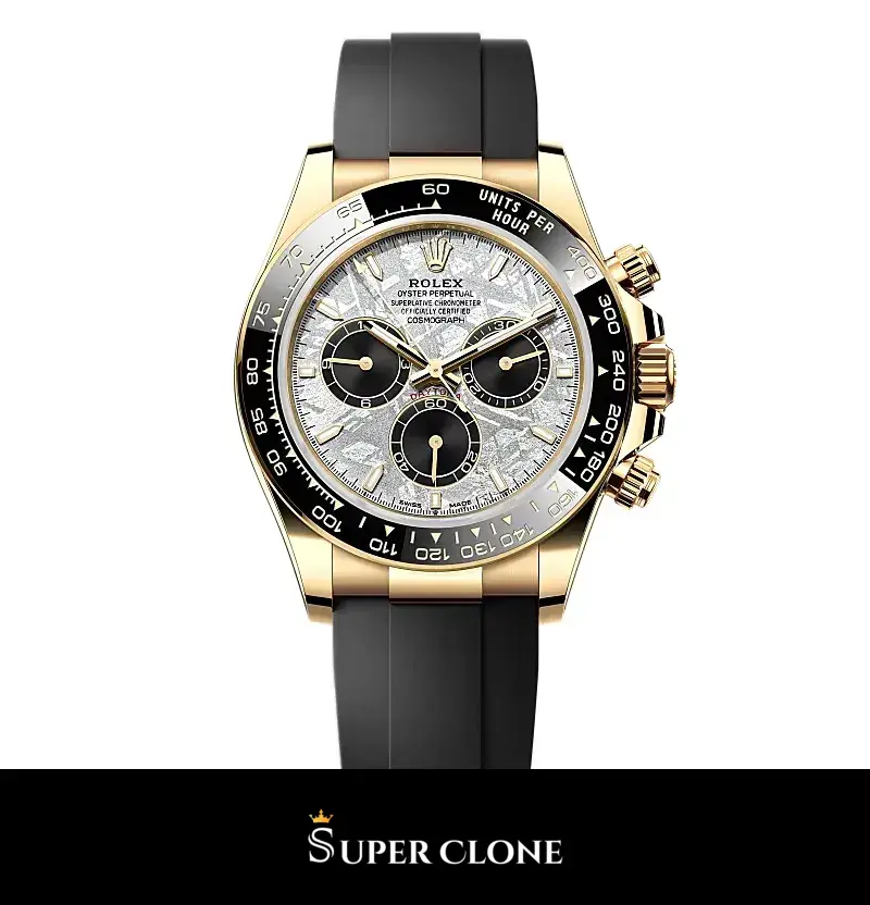 Daytona 126518LN super clone esfera meteorito y negro — vista frontal