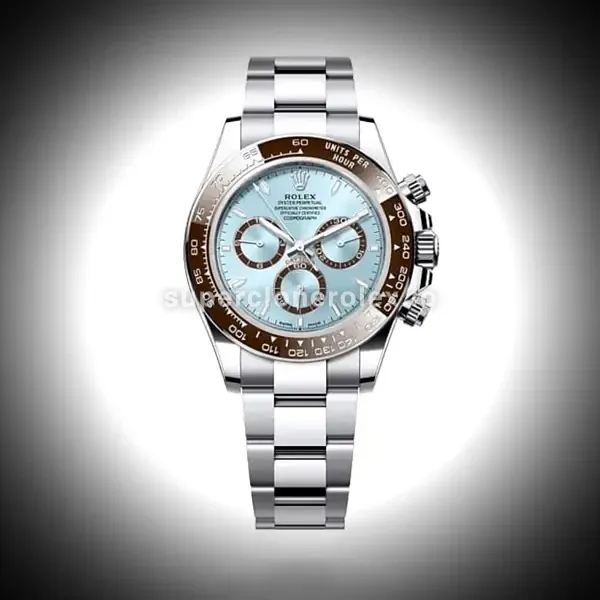 Rolex Daytona «Platona» 126506 Platino, Esfera Azul Hielo y Fondo Transparente réplica