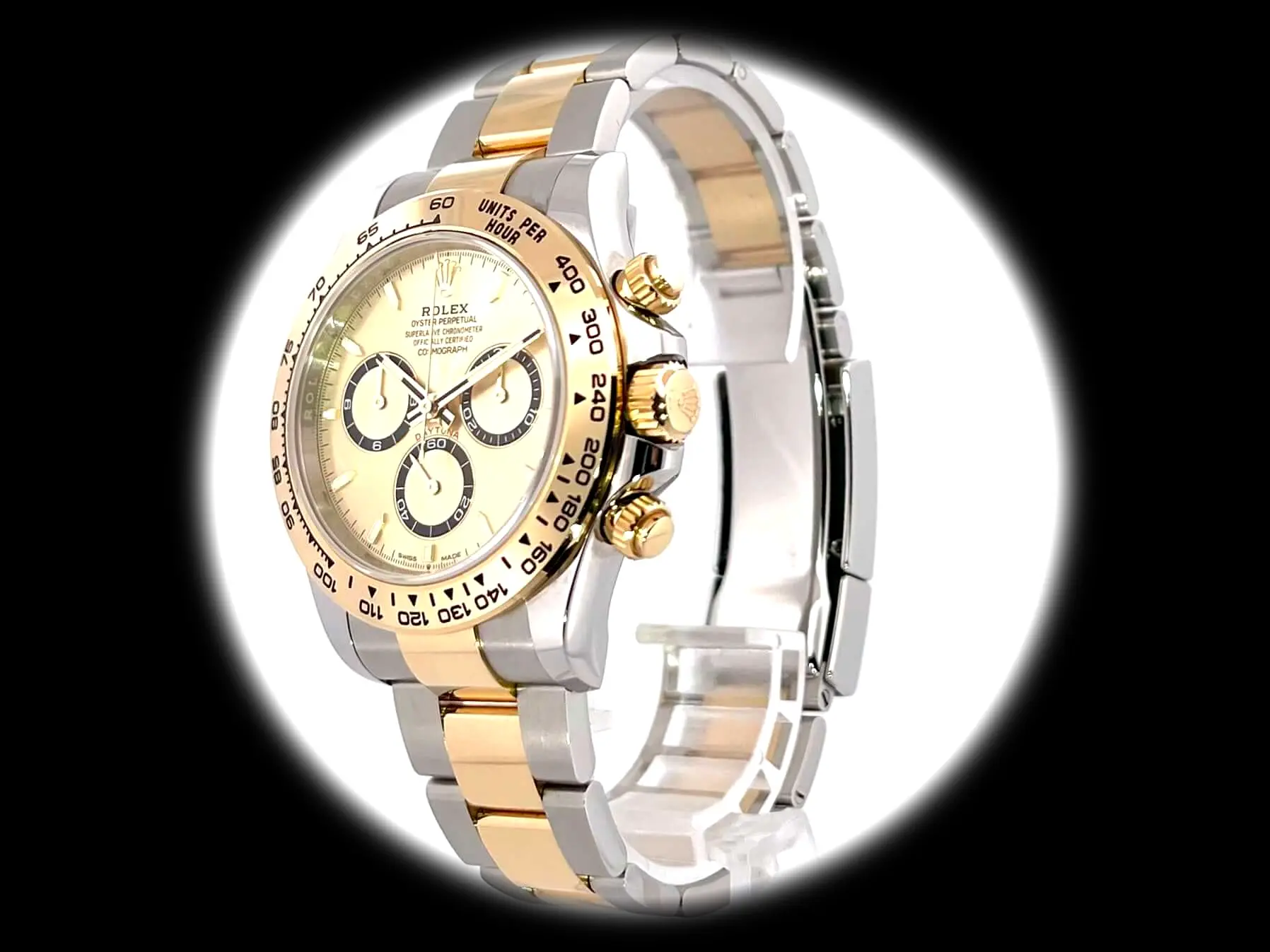 Rolex Daytona 126503 super clon, perfil lateral