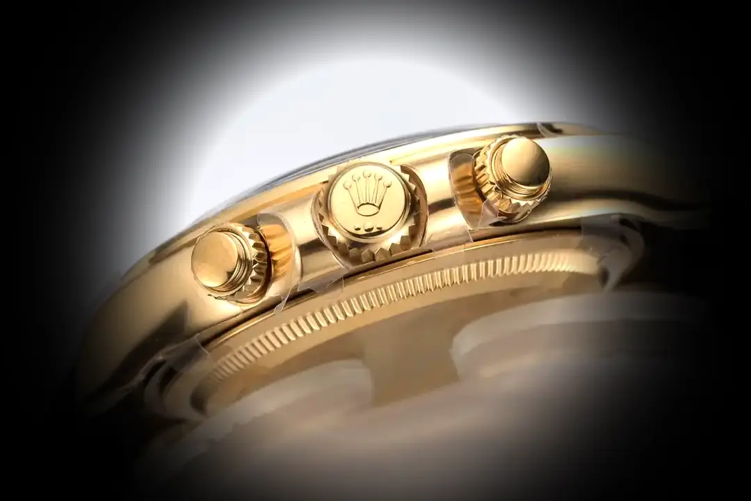 Rolex Daytona 126518LN clon suizo, macro del bisel de cerámica negra