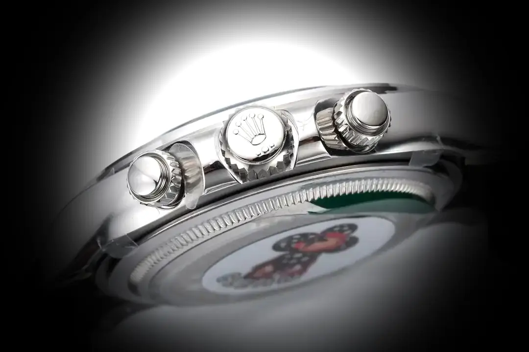 Rolex Daytona 126519LN Super Clon, detalle de la correa Oysterflex