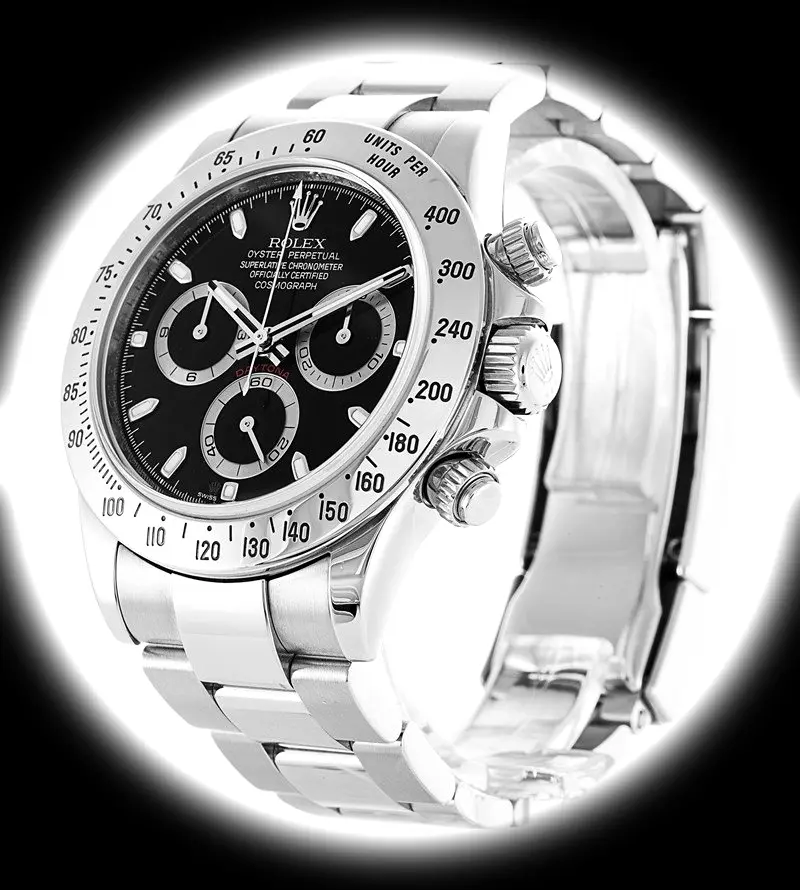 Rolex Daytona 116520 super clon 40mm, primer plano de la esfera
