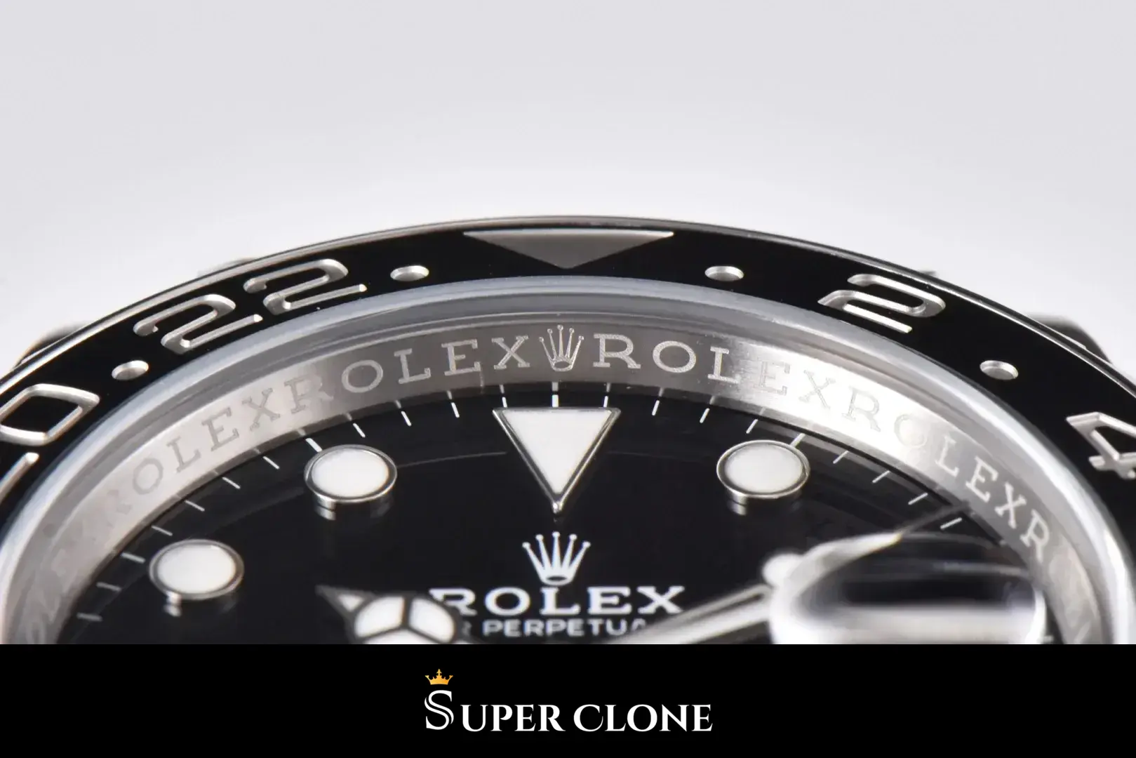 Rolex GMT-Master 116710LN replica, esfera negra, vista 2