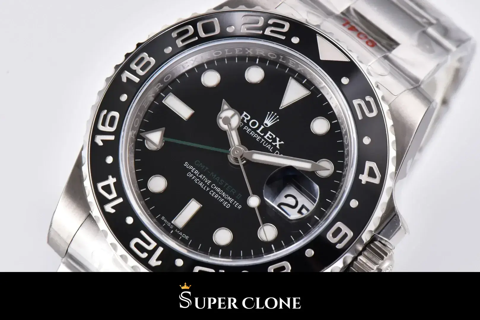 Rolex GMT-Master 116710LN replica, esfera negra, vista 9