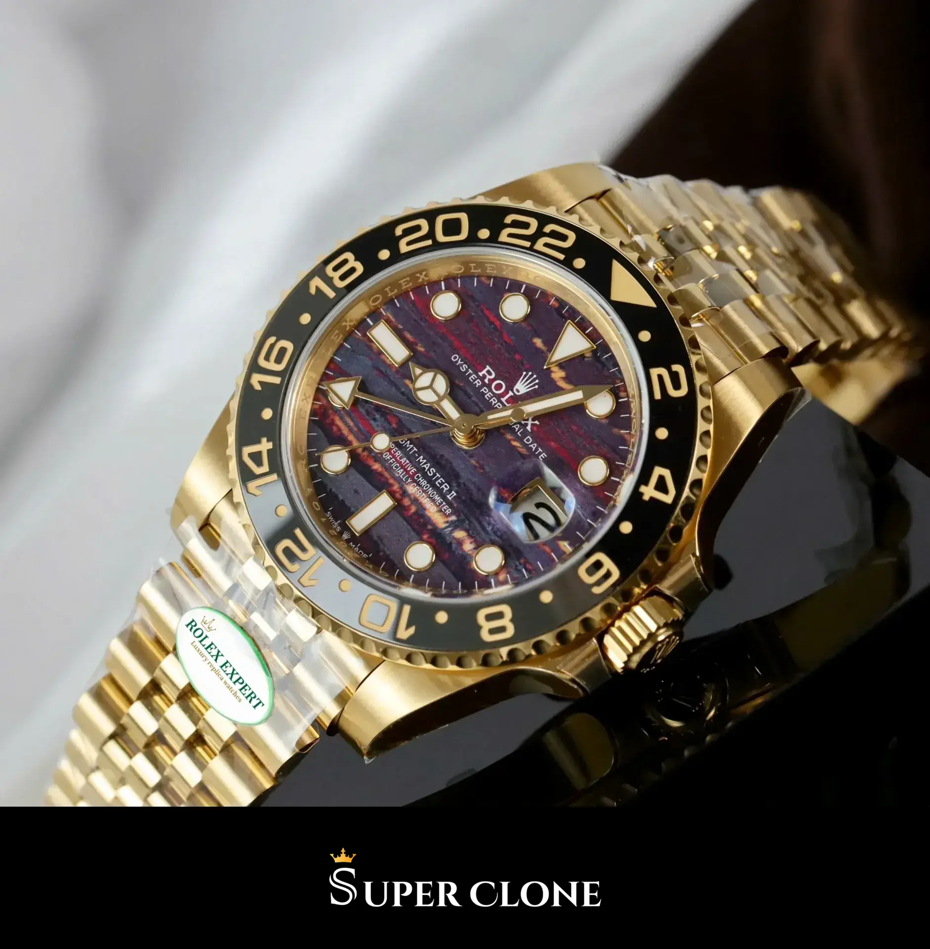Rolex GMT-Master 126718GRNR replica negro - vista 5