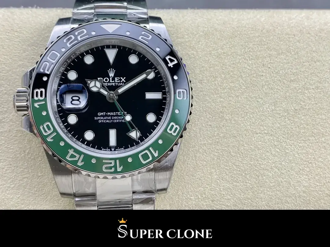 Rolex GMT-Master 126720VTNR replica, esfera negra, vista 10