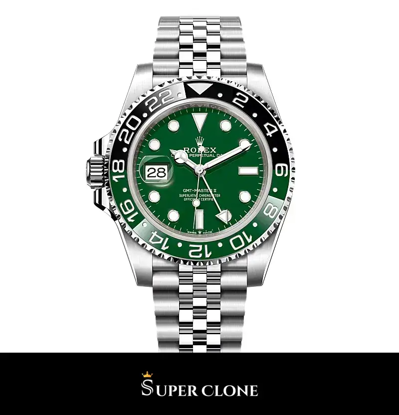 GMT-Master 126729VTNR superclone esfera negro — vista frontal
