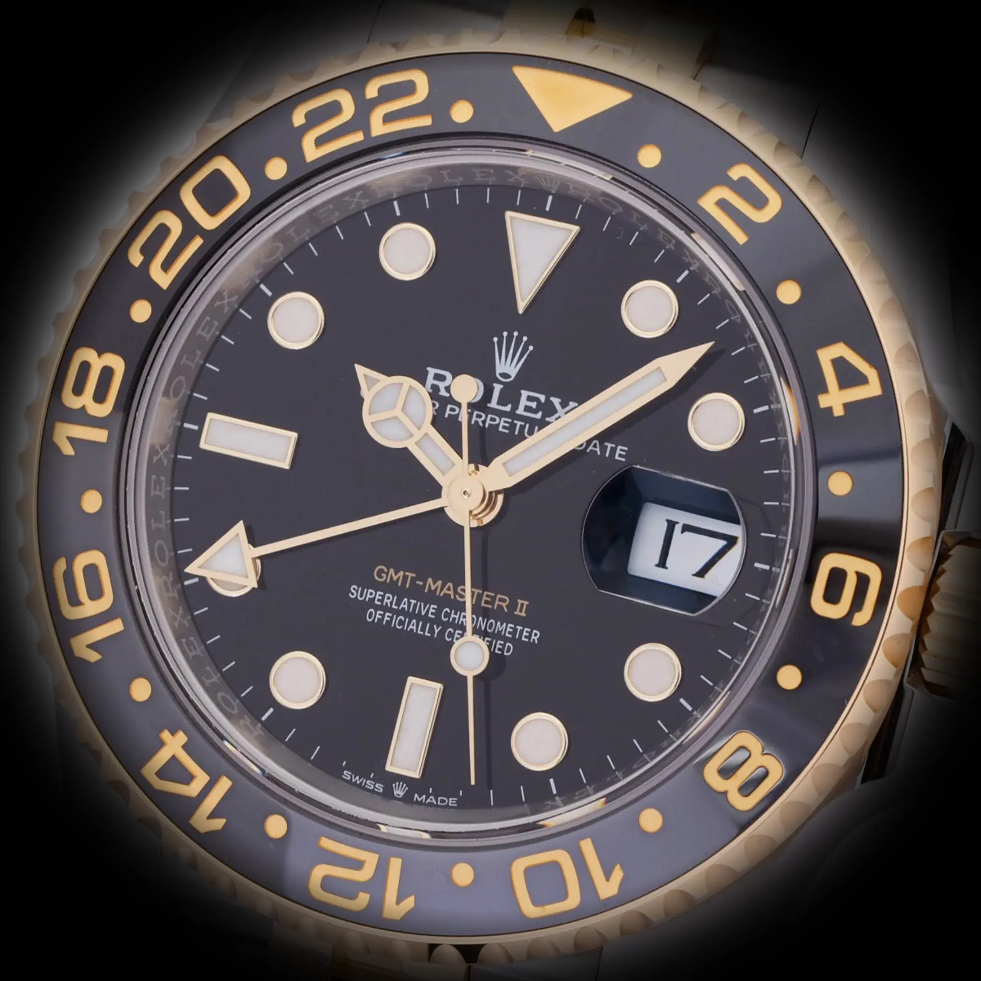 Rolex GMT-Master II 126713GRNR super clon suizo, perfil lateral