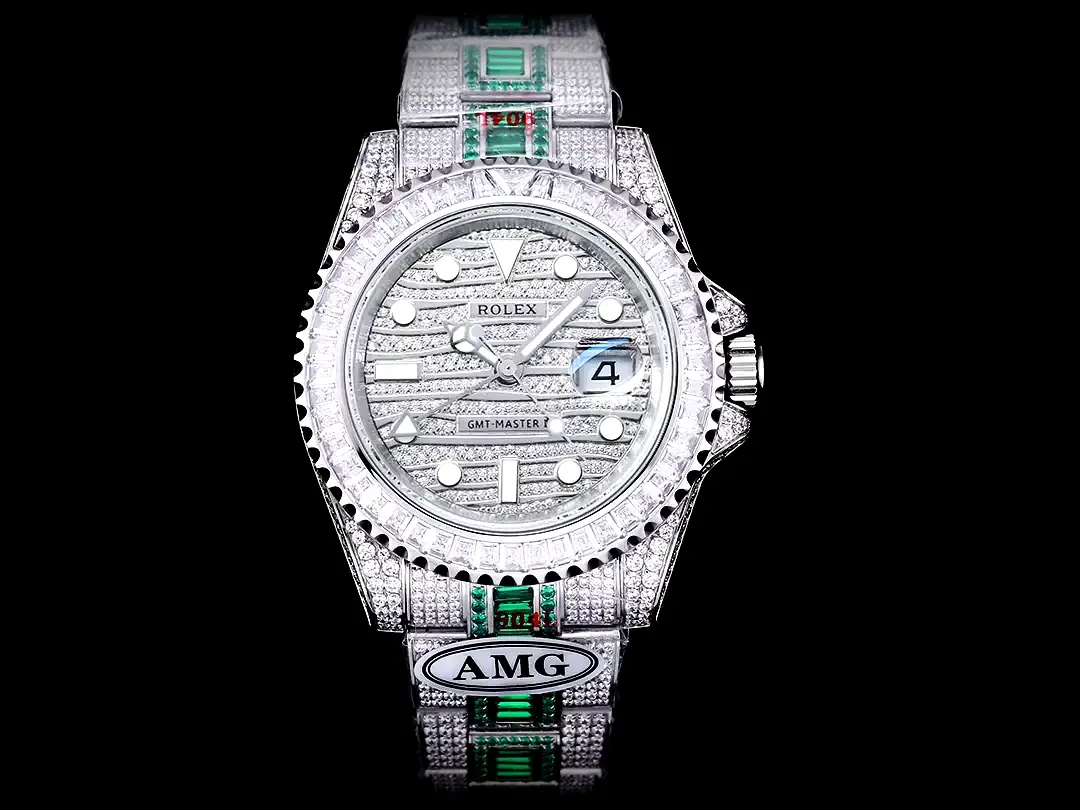 Rolex GMT-Master 116769TBR súper clon 40mm, primer plano de la esfera