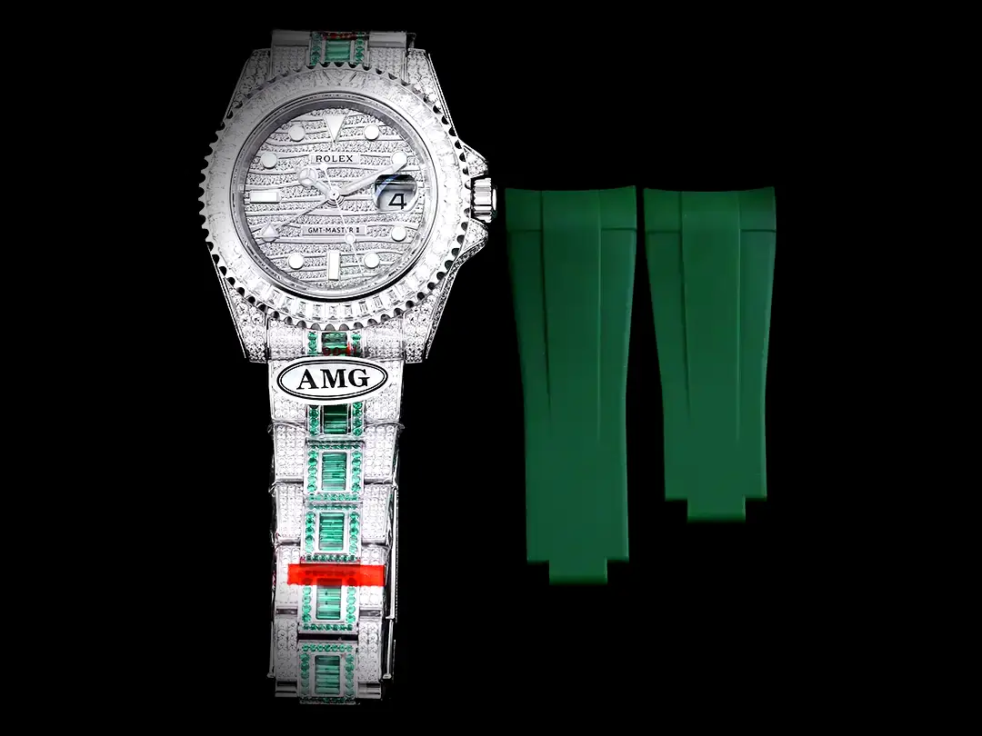 Rolex GMT-Master 116769TBR clon suizo 40mm, foto en la muñeca