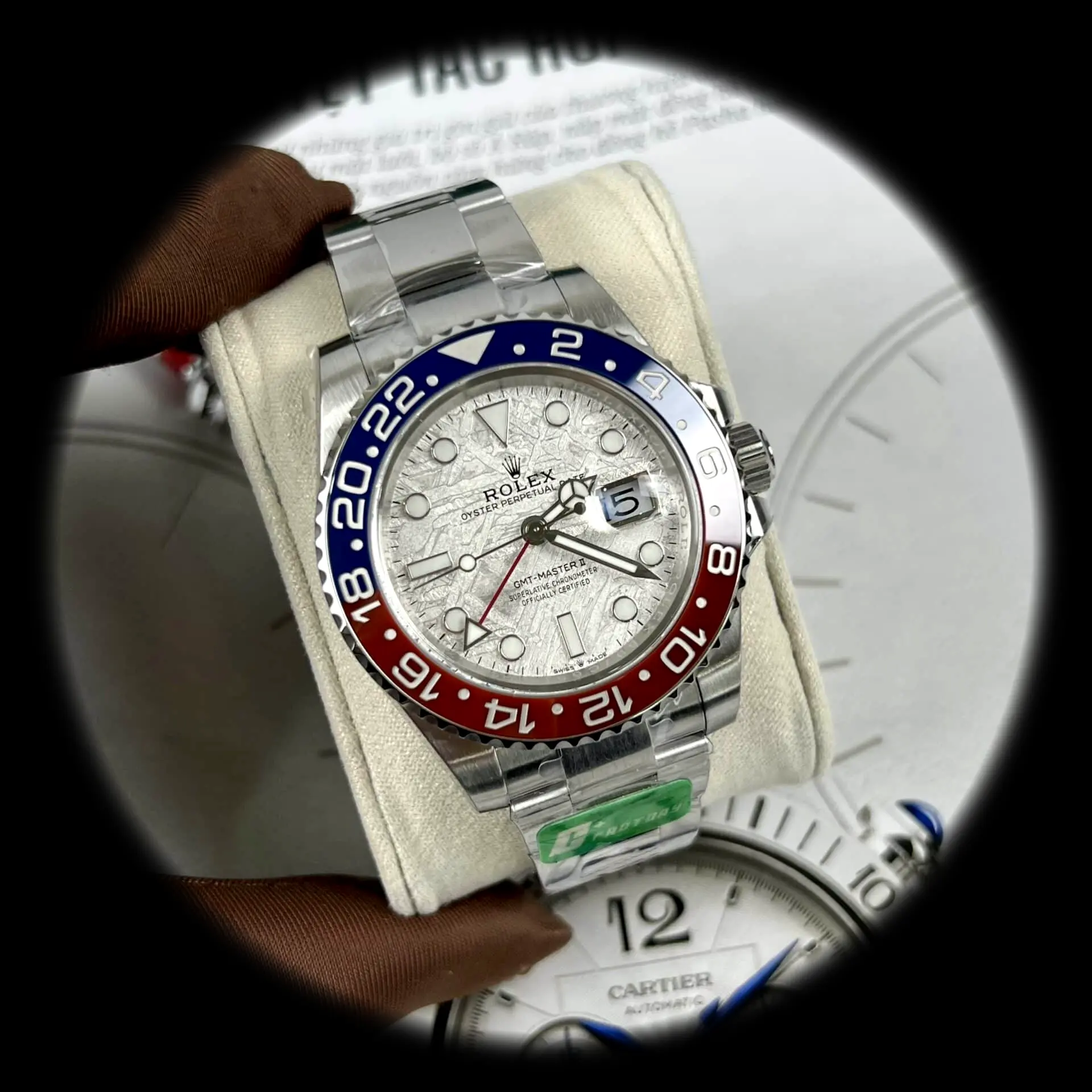 Rolex GMT-Master II 126719BLRO super clon, perfil lateral de la caja