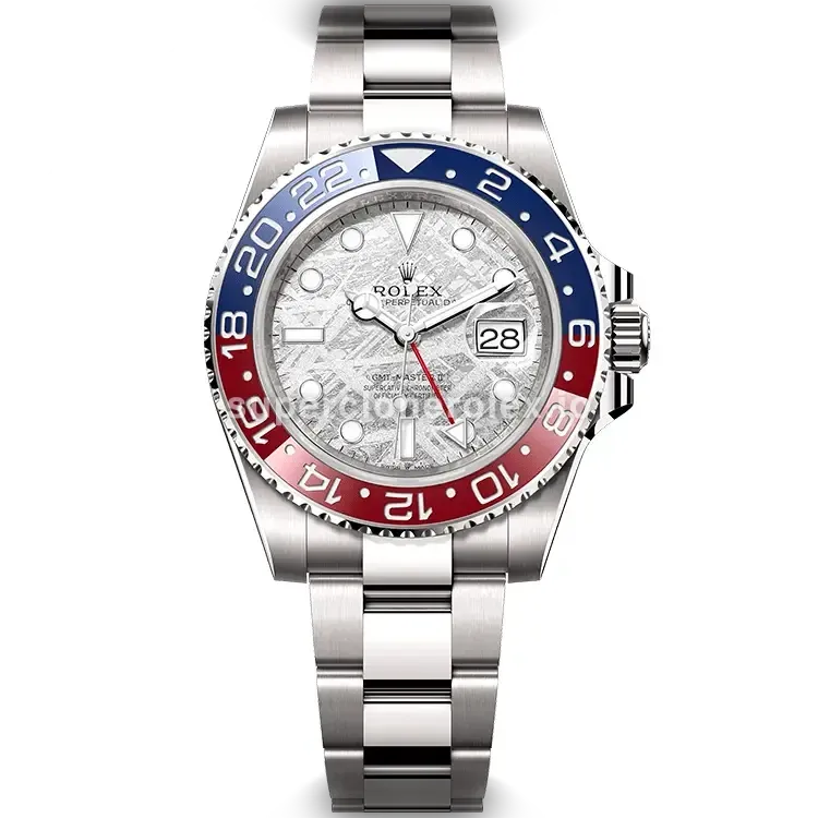 GMT-Master 126719BLRO Pepsi super clone suizo esfera meteorito — vista frontal