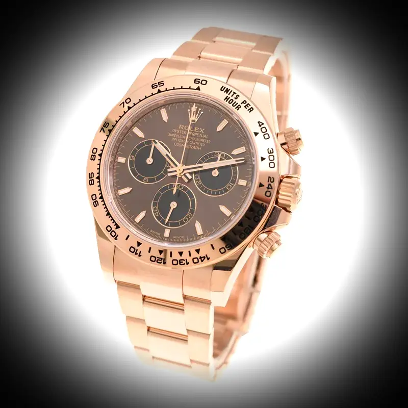 Rolex Daytona 126505 eta clone, detalle del fondo de caja