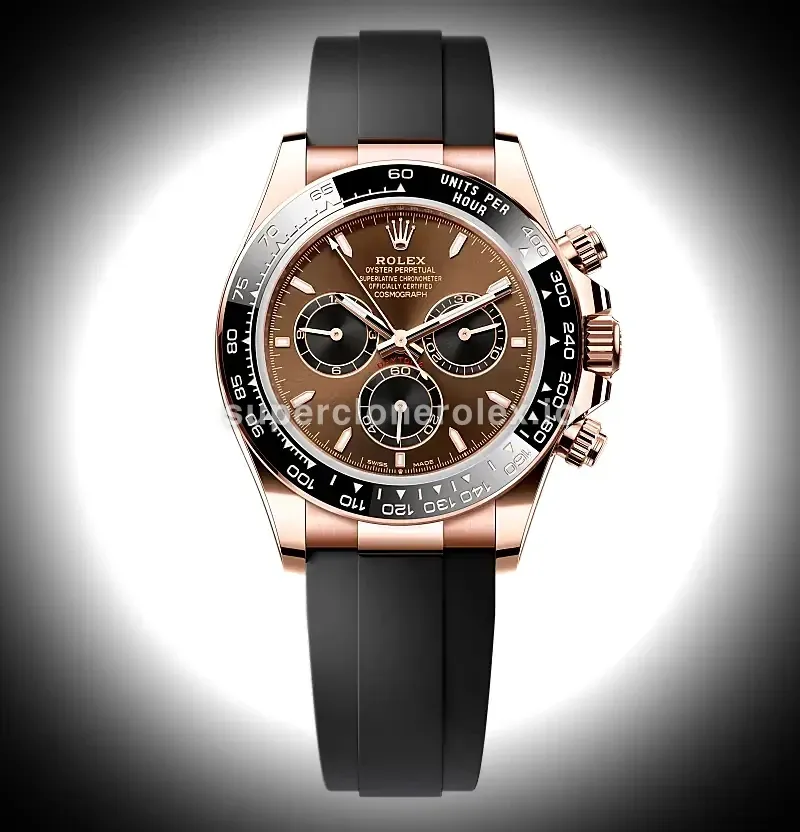 Rolex Daytona 126515LN super clone esfera chocolate y negro — vista frontal
