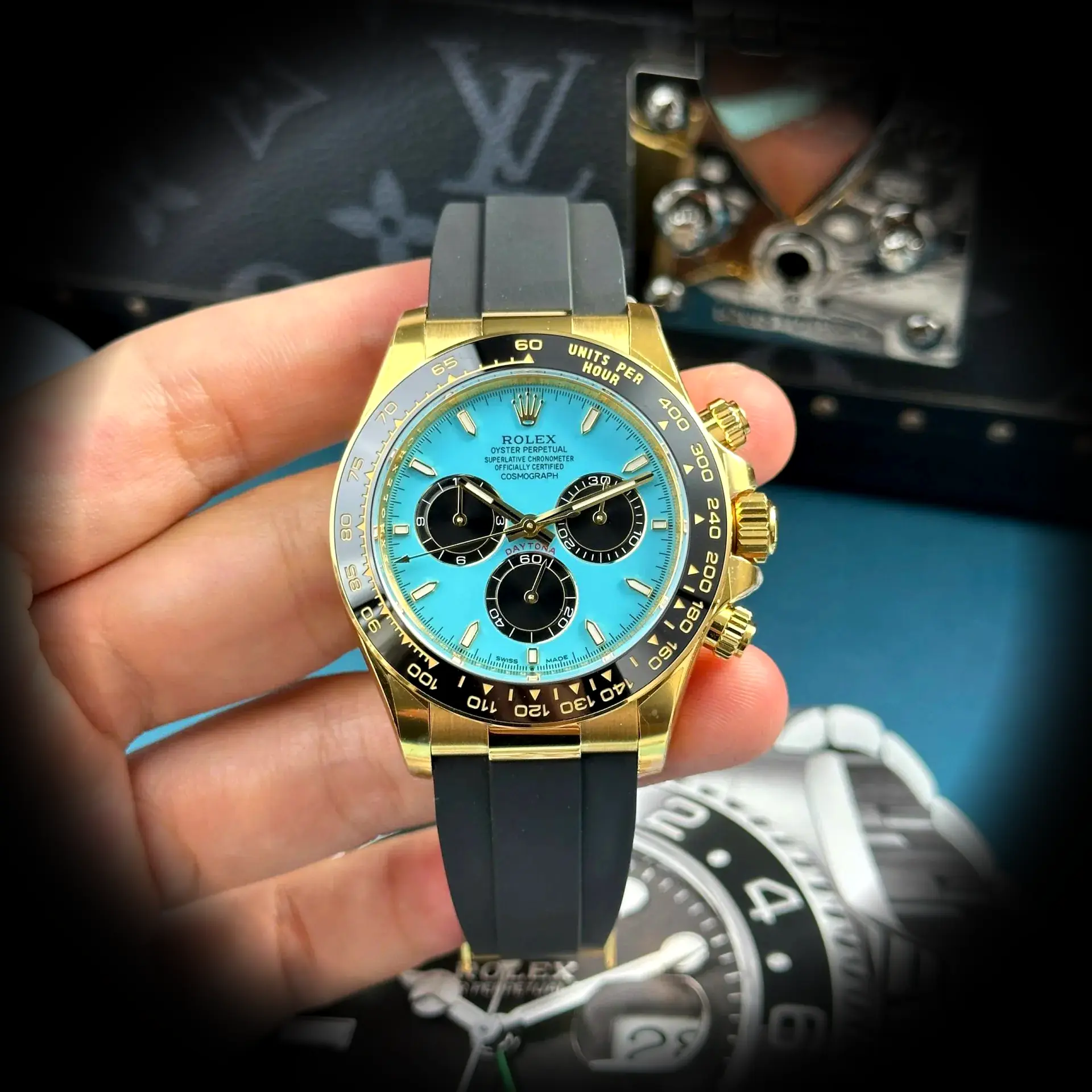 Daytona 126518LN Tiffany super clon 40mm, esfera de cerca