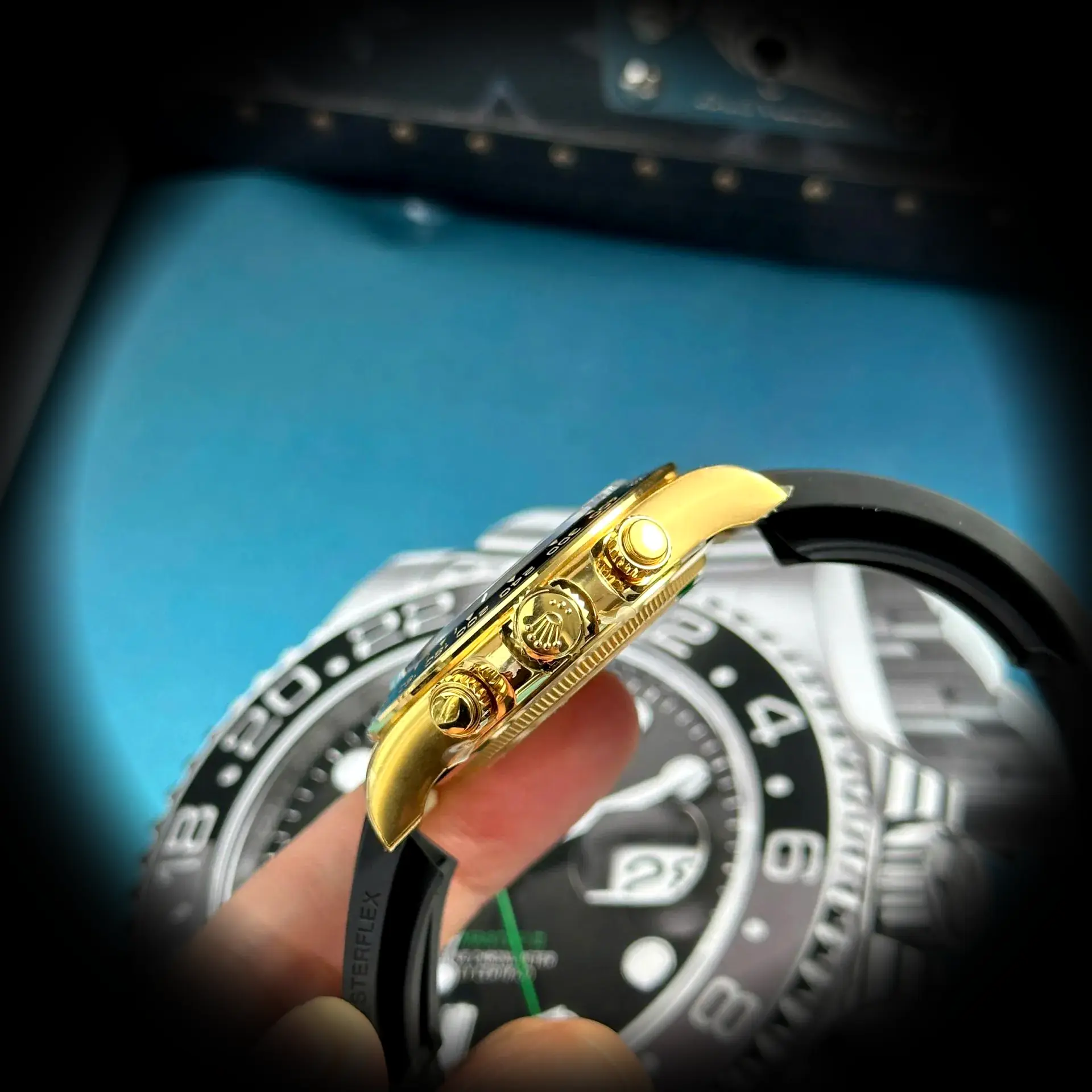 Rolex Daytona 126518LN swiss clon, foto del lume