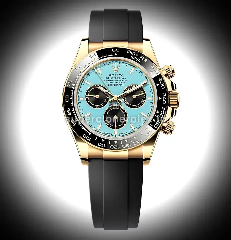 Rolex Daytona 126518LN Tiffany super clone esfera turquesa y negro — vista frontal