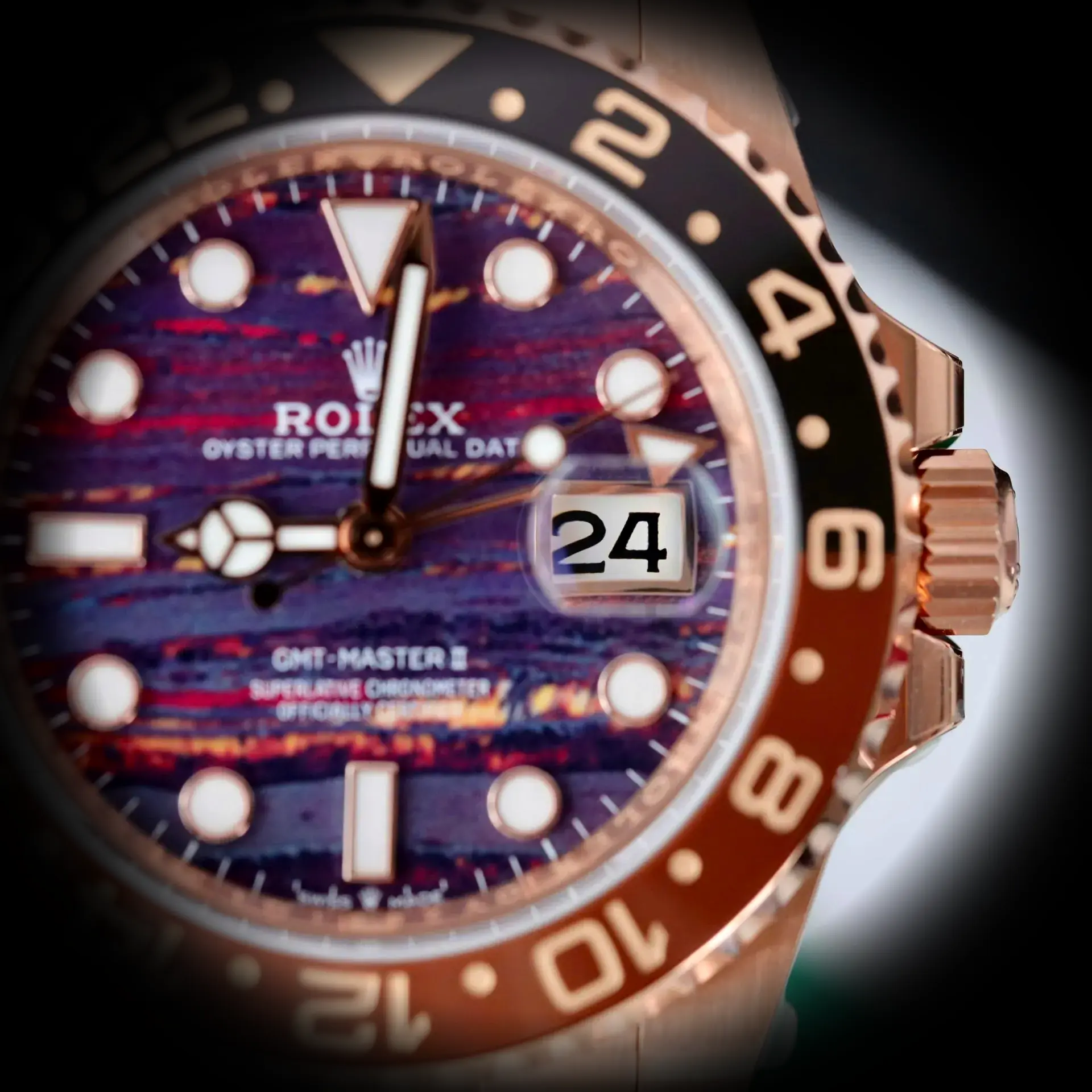 Rolex GMT-Master II 126715CHNR super clon suizo, detalle del brazalete