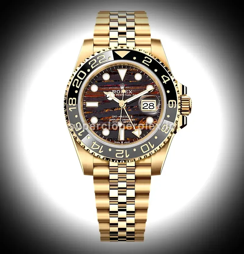 GMT-Master 126718GRNR super clone esfera tiger iron — vista frontal