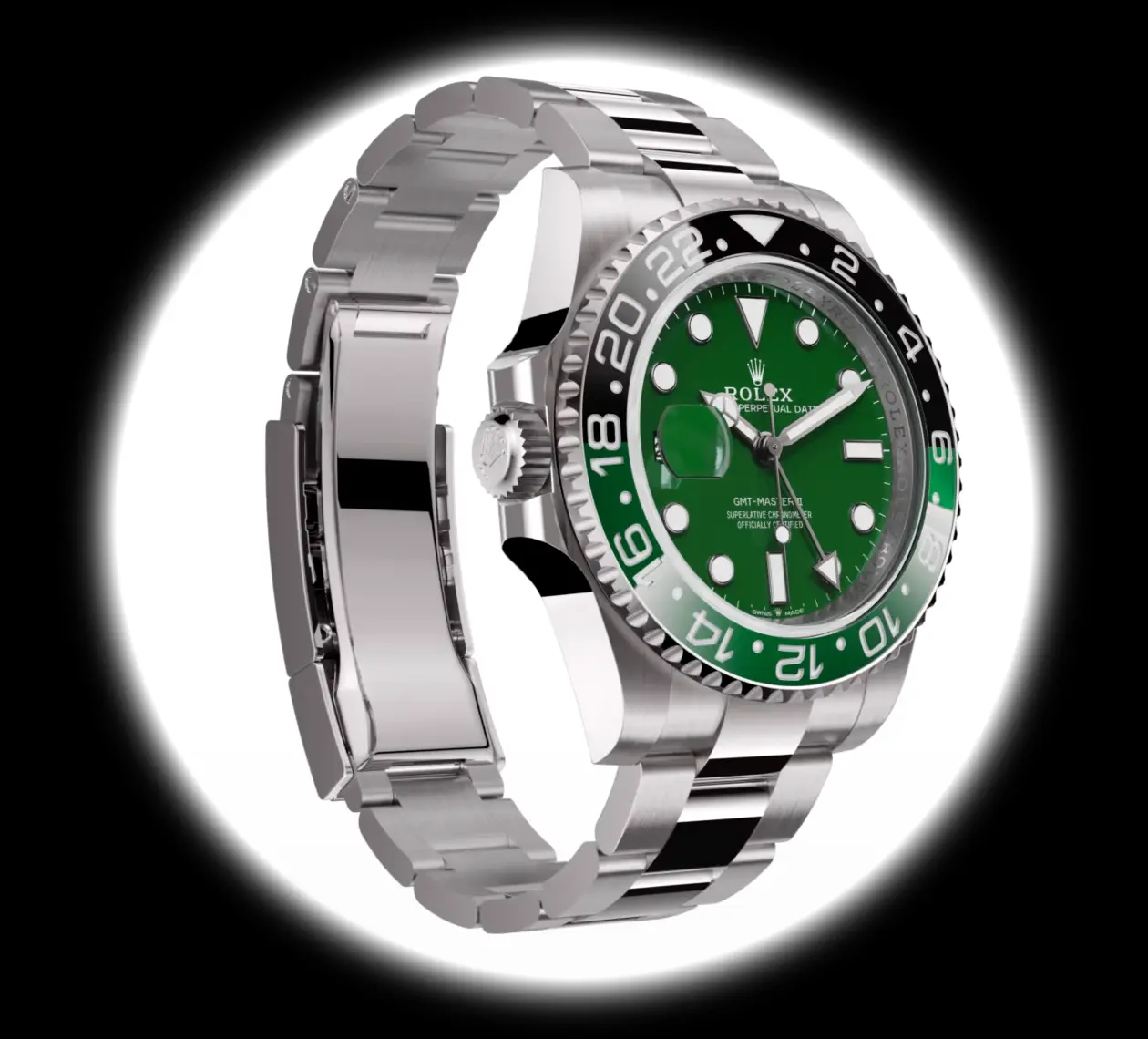 GMT-Master II 126729VTNR super clon suizo 40mm, detalle de corona y caja