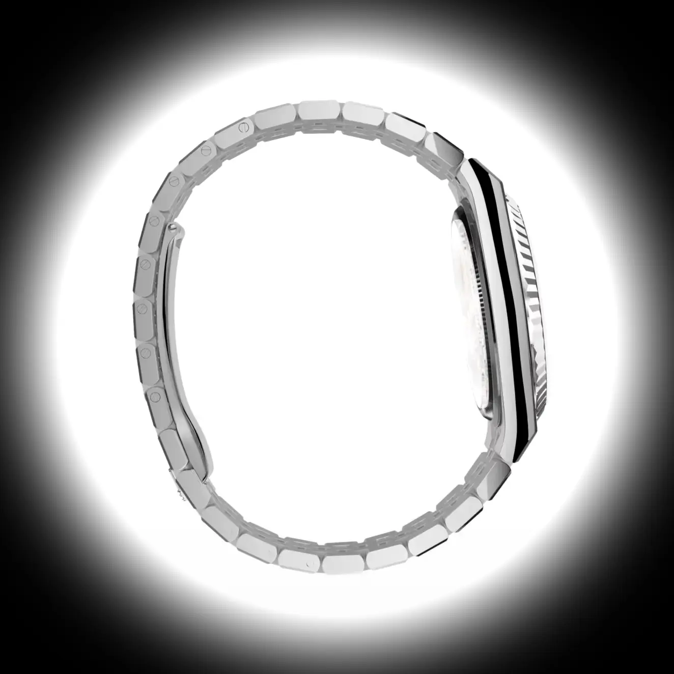 Rolex Land-Dweller 127234 super clon esfera blanco intenso, macro del bisel estriado