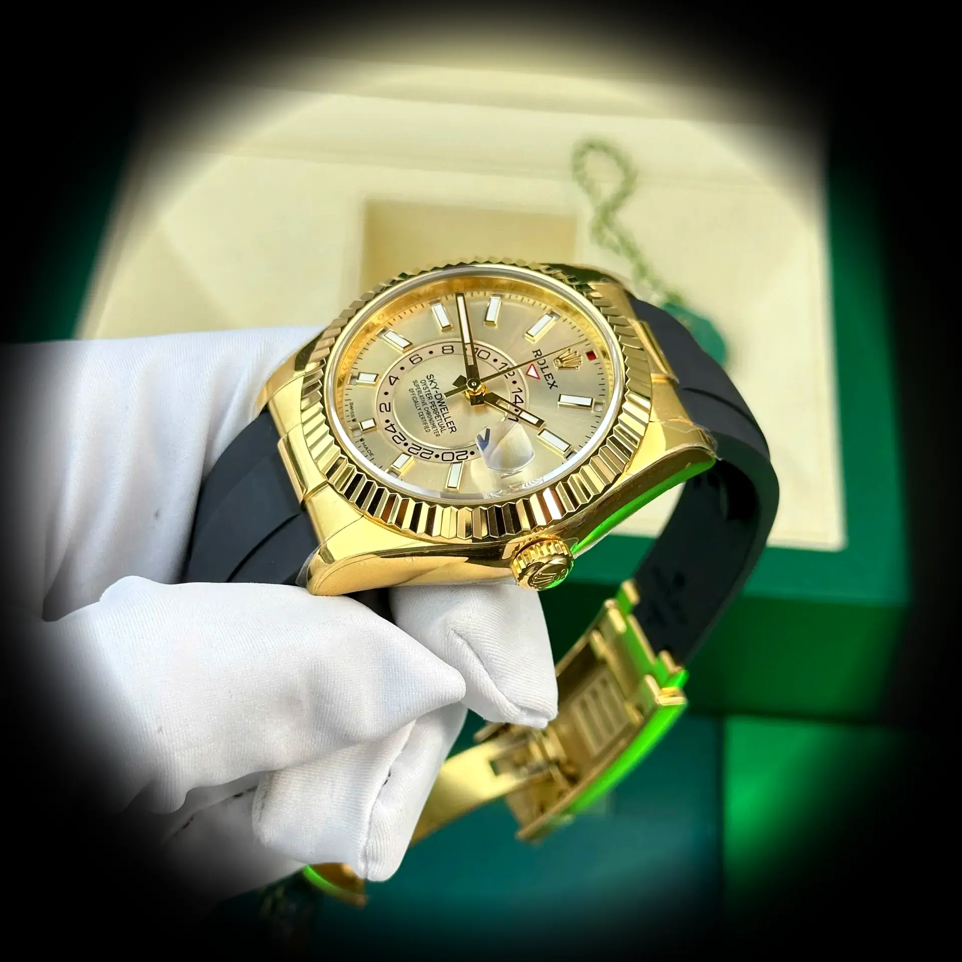 Rolex Sky-Dweller 336238 super clon 42mm, foto en la muñeca