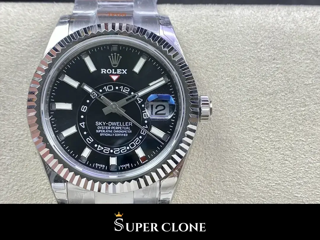 Rolex Sky-Dweller 326934 replica, perfil lateral de la caja de 42 mm