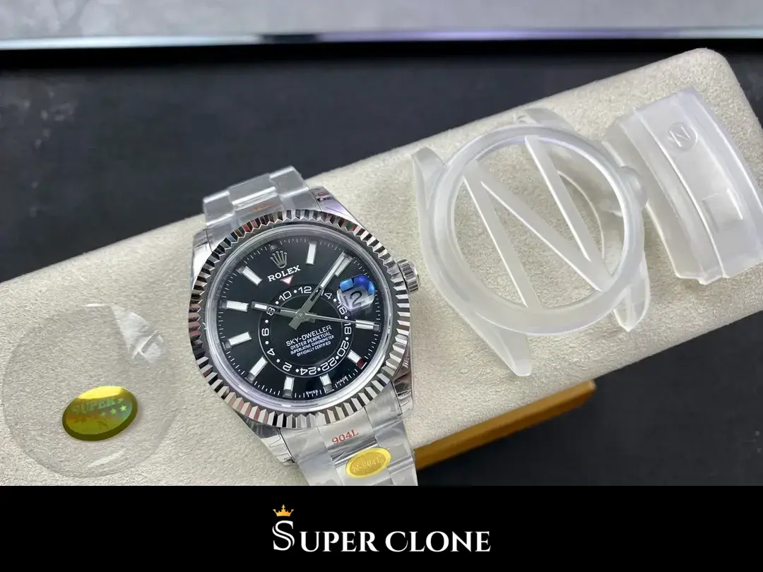 Rolex Sky-Dweller 326934 replica, bisel Ring Command de oro blanco