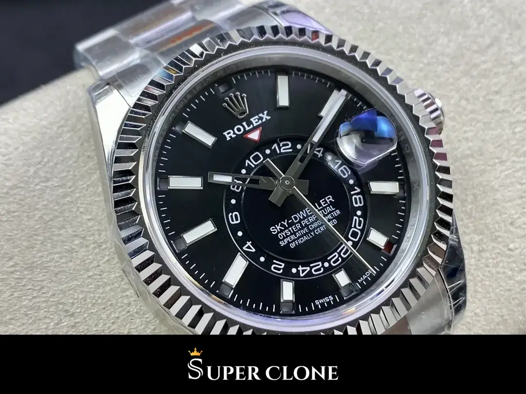 Rolex Sky-Dweller 326934 replica negra, disco descentrado de 24 horas