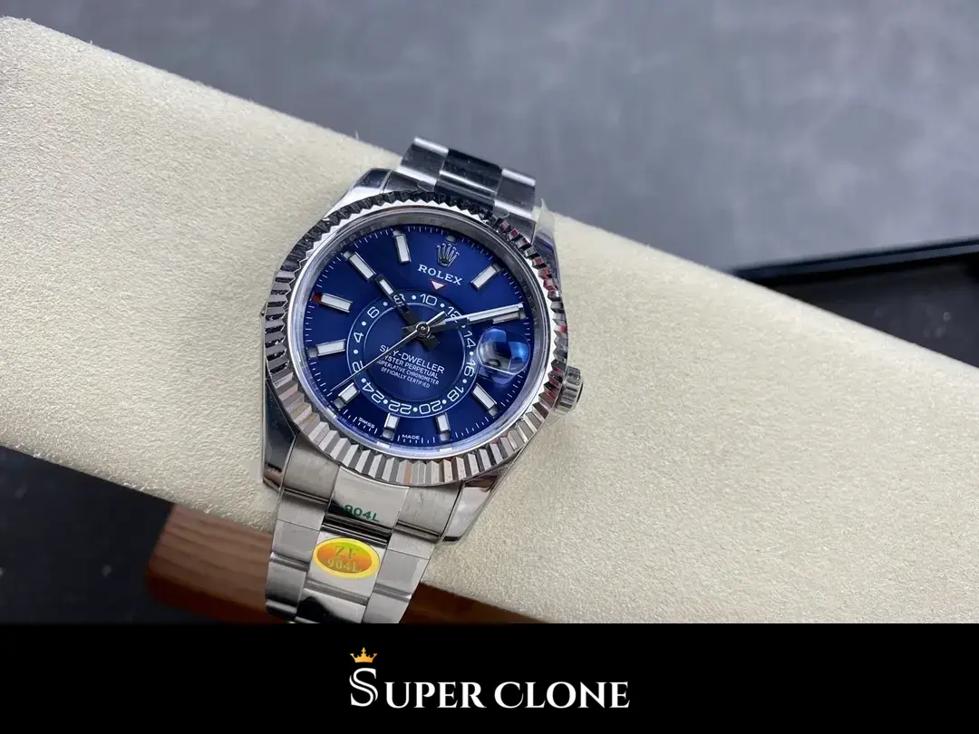 Rolex Sky-Dweller 326934 replica, vista 10, esfera azul
