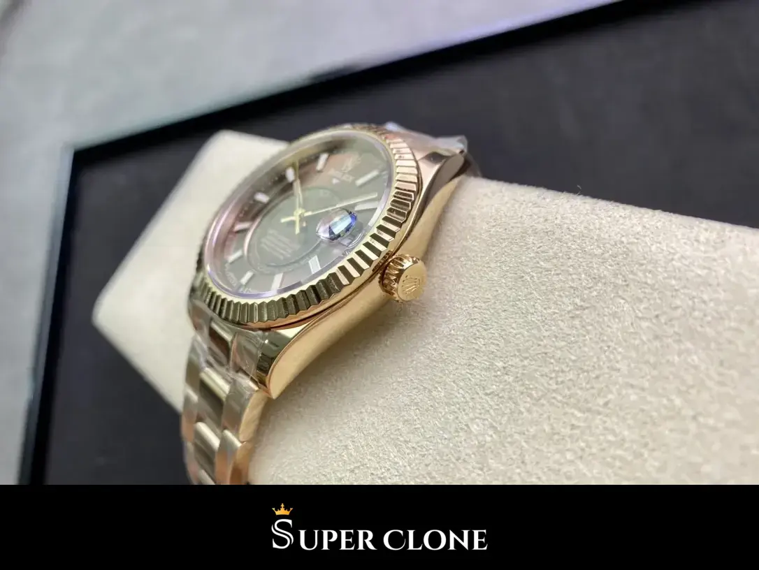 Rolex Sky-Dweller 326935 replica esfera chocolate, fecha a las 3