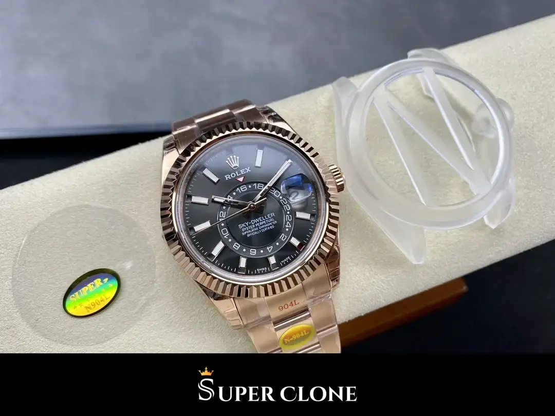 Rolex Sky-Dweller 326935 replica, vista 2, esfera pizarra