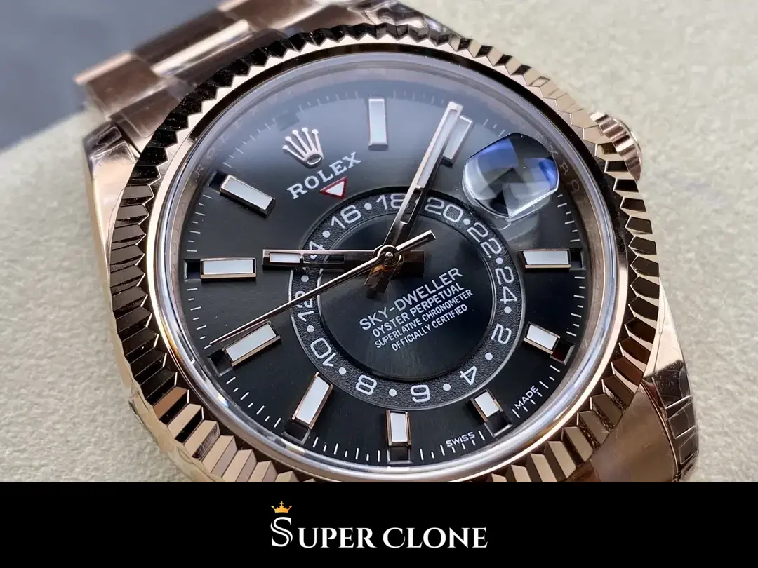 Rolex Sky-Dweller 326935 replica, vista 6, esfera pizarra