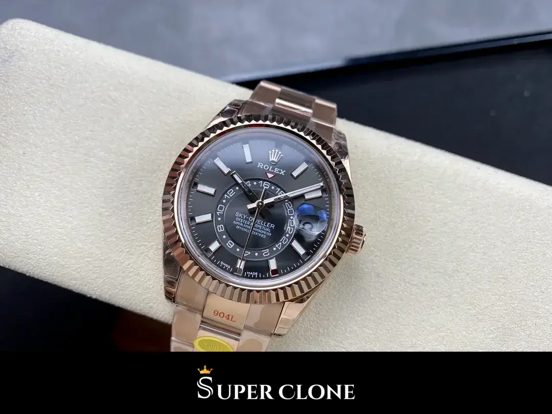 Rolex Sky-Dweller 326935 replica, vista 8, esfera pizarra